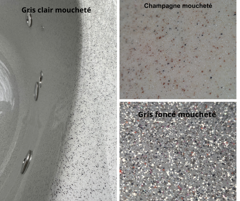 Photo de bain nordique poêle intégré coque mouchetée